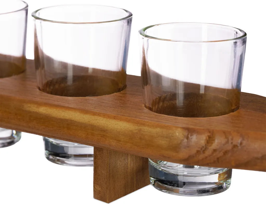 Relaxdays Schnapsbrett Holz Mit 6 Gläsern 9 Relaxdays Schnapsbrett Holz Mit 6 Gläsern – Bild 7