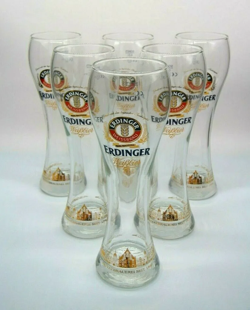 Erdinger Weizenbier Weissbier Gläser 0,5l - 6 Stück Exclusiv Edition 4 Erdinger Weizenbier Weissbier Gläser 0,5l - 6 Stück Exclusiv Edition – Bild 2