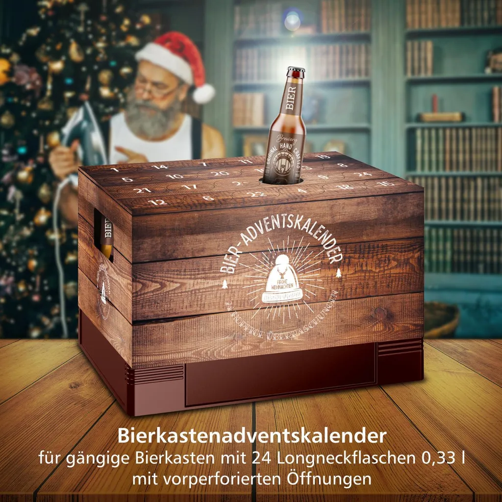 Itenga Adventskalender Für Bierkasten Motiv 1 Holzkiste - Bierkastenadventskalender 5 Itenga Adventskalender Für Bierkasten Motiv 1 Holzkiste - Bierkastenadventskalender – Bild 3