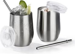 GOURMETmaxx Getränkebecher Inkl. Trinkhalm - 2er-Set -Pokalserie 12f756448c6c4c2d79f24241db96ecd9