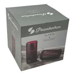 Pasabahce Elysia Wassergläser Longdrinkgläser 4er Set Lang Rot 450ml 520015 -Pokalserie 17af7413fb650776c6db99ee35b55abc
