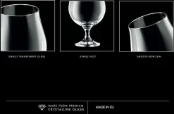 KROSNO Elite Dunkel Stout Biergläser, 6er-Set, 500 Ml -Pokalserie 19843a59661247811e901e5041b7805f