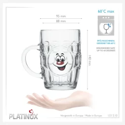 Biergläser 0,5L (max 700ml) Mit Henkel Und Lustigen Motiven Set 6 Teilig Bierkrug Karnevalsgläser -Pokalserie 1995dada968e4da0ce3d57d415e8ee58