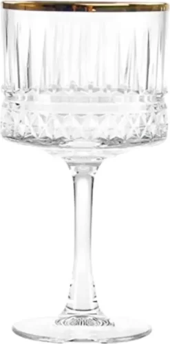 Pasabahce Pasabahace Elysia Golden Touch Kelchglas 4er Set Weingläser, Cocktails, 500 Ml