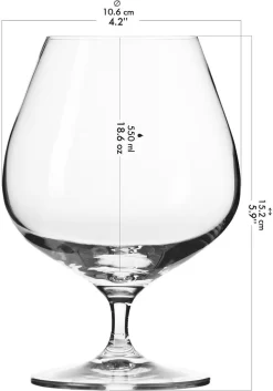 KROSNO Cognac-Gläser Cognacschwenker | Set Von 6 | 550 ML | Harmony Kollektion | Perfekt Für Zuhause, Restaurants Und Partys | Spülmaschinenfest -Pokalserie 1d19ccc2868bde788780ef87b3a46f86
