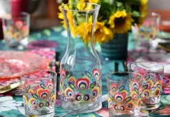 KROSNO Folk Bunt Wassergläser, 6er-Set, 250 Ml -Pokalserie 1d3dfc996d5048c8a51f3dbbdb00a12a