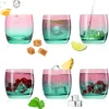 Trinkgläser Rosa-Türkis Aus Glas Bunt Set 6 Stück 200ml (max.320ml) Wassergläser -Pokalserie 2199212f8ffff61ed6b0ab4b88d41118