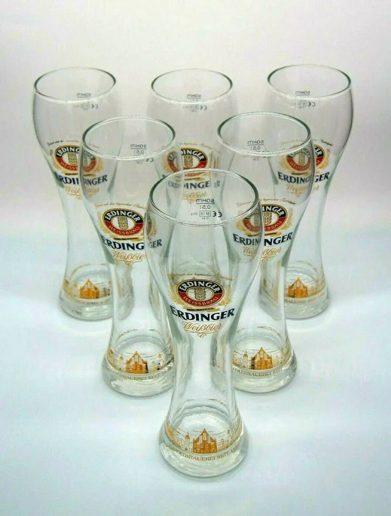 Erdinger Weizenbier Weissbier Gläser 0,5l - 6 Stück Exclusiv Edition 9 Erdinger Weizenbier Weissbier Gläser 0,5l - 6 Stück Exclusiv Edition – Bild 7
