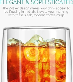 Navaris 4x Doppelwandige Gläser 350ml - Thermogläser Für Cappuccino Latte Macchiato Tee Wasser Cola Cocktails - 4er Set Kaffeegläser Borosilikat -Pokalserie 2385415314ba0f73008e1d53e0dc7960