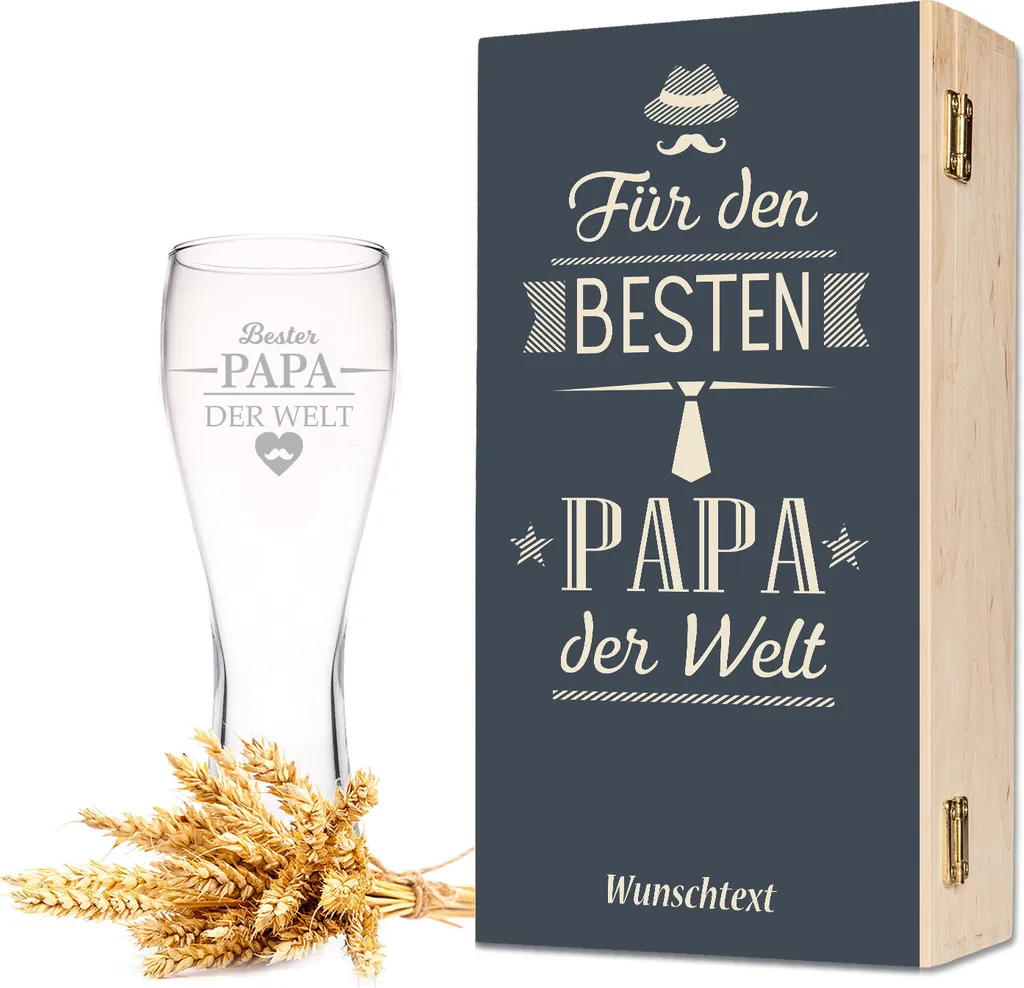 Leonardo Weizenglas Mit Gravur - Bester Papa Der Welt - Geschenk Für Papa Ideal Als Vatertagsgeschenk 0,5l Bierglas Weizenbierglas Als Geburtstagsgeschenk Für Männer Als Geschenkset 3 Leonardo Weizenglas Mit Gravur - Bester Papa Der Welt - Geschenk Für Papa Ideal Als Vatertagsgeschenk 0,5l Bierglas Weizenbierglas Als Geburtstagsgeschenk Für Männer Als Geschenkset