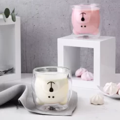 GRÄWE Doppelwandige-Thermogläser, 250ml, 2er Set, Motiv Bär -Pokalserie 2707c492bd2a8bcba6047a5d4b864363