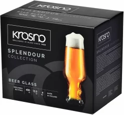 KROSNO Splendour IPA Biergläser, 6er-Set, 400 Ml -Pokalserie 2849a68381fca4eacd0d417eed7b72bb