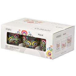 KROSNO Folk Bunt Wassergläser, 6er-Set, 250 Ml -Pokalserie 288171c3e4fb1dd4ebc45b48b0581ec5