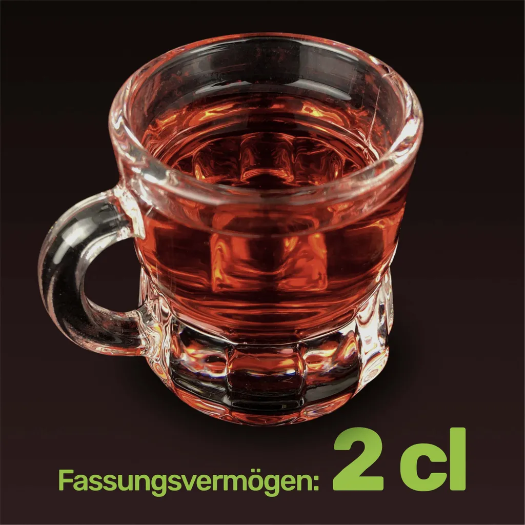 Schnapsglas Schnapsgläser Schnaps Stamper Kurze Glas Mit Henkel 2cl 12,24,48 Stk, Menge:48 7 Schnapsglas Schnapsgläser Schnaps Stamper Kurze Glas Mit Henkel 2cl 12,24,48 Stk, Menge:48 – Bild 5