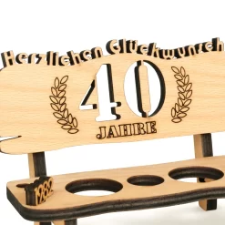 Brynnberg Schnapsbank Mit Jahreszahl Zum Geburtstag - Holz Lorbeerkranz Mit Zahl 40 Jahre Hochzeitstag Und Jahrestag Oder Geburtstag - Schnapsgläser Latte Mit 2 Gläsern -Pokalserie 2ffc98e4343af82d1391e68409cc374a