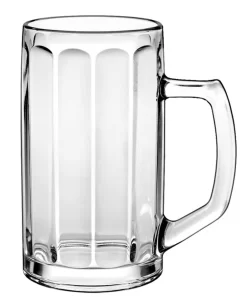 Borgonovo 12001420 Brema Ottica Bierseidel, Bierkrug, Bierglas, 360ml, Mit Füllstrich Bei 0,3l, Glas, Transparent, 6 Stück