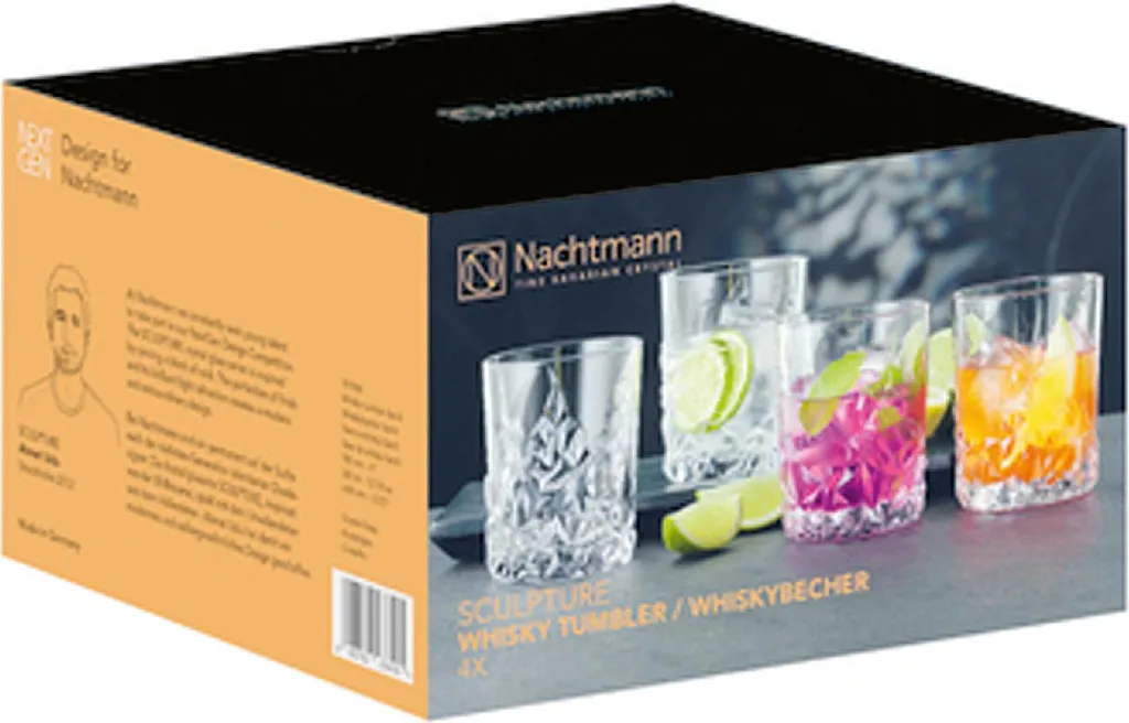 Nachtmann Whiskybecher Sculpture 365ml, Klar (4er Pack) 3 Nachtmann Whiskybecher Sculpture 365ml, Klar (4er Pack)