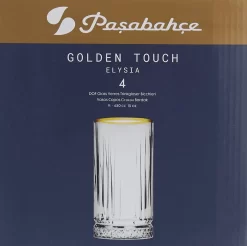 Pasabahce Elysia Golden Touch Long Drink Gläser 4-teiliges Set Mit Goldrand 280ml 15 Pasabahce Elysia Golden Touch Long Drink Gläser 4-teiliges Set Mit Goldrand 280ml -Pokalserie 3a6c4bd59b6ebff76e5bf14169b6b6dd