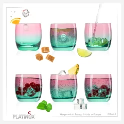 Trinkgläser Rosa-Türkis Aus Glas Bunt Set 6 Stück 200ml (max.320ml) Wassergläser 15 Trinkgläser Rosa-Türkis Aus Glas Bunt Set 6 Stück 200ml (max.320ml) Wassergläser -Pokalserie 3d4f19b36e88e0209784e2b86f9bafbe