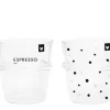 Bastion Collections 2er Set Espresso Trink Glas Gläser BC Herz Punkte Schwarz -Pokalserie 41bd081111d886a255e2fb14d219749f
