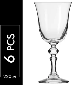 KROSNO Krista Kleine Rotweingläser, 6er-Set, 220 Ml -Pokalserie 455e5d47cd8fce3610e951a2c2332008