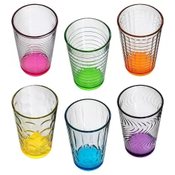 6 X Trinkglas Bunt Wasserglas Wassergläser Trinkgläser Glas Gläser Saftglas -Pokalserie 48e36756c69d19e84e295202da1cbeef