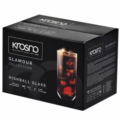 KROSNO Longdrinkgläser Wassergläser Trinkgläser | Set Von 6 | 360 ML | Glamour Kollektion | Perfekt Für Zuhause, Restaurants Und Partys | Spülmaschinenfest -Pokalserie 4ae51fca05494c3cf5ff70d23103529f