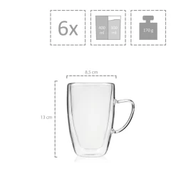 Sänger SÄNGER Doppelwandiges Cappuccino Gläser Set Mit Henkel 6 Teilig -Pokalserie 51b4203d31ed9e800faef7a978d57f75