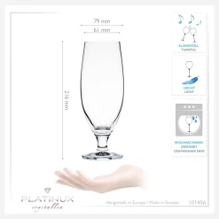 Bierkelche 500ml (max. 580ml) Set 6-Teilig Bierglas Weizengläser Aus Crystalline Glas -Pokalserie 5ea42374ba19e8222eb47e296f6b09dd