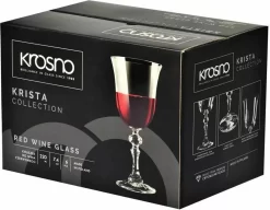 KROSNO Krista Kleine Rotweingläser, 6er-Set, 220 Ml -Pokalserie 607657a26ec624b38417dde81179cb5e
