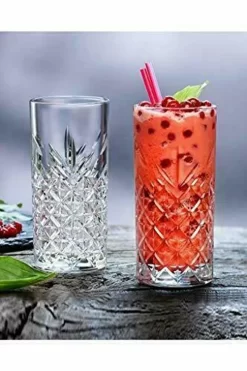 Pasabahce Timeless 52820 Longdrink Glas Wassergläser Kristall Design 4´er Set Transparent 295 Ml -Pokalserie 61e8c1922c855d06e458b2424de8b8dc