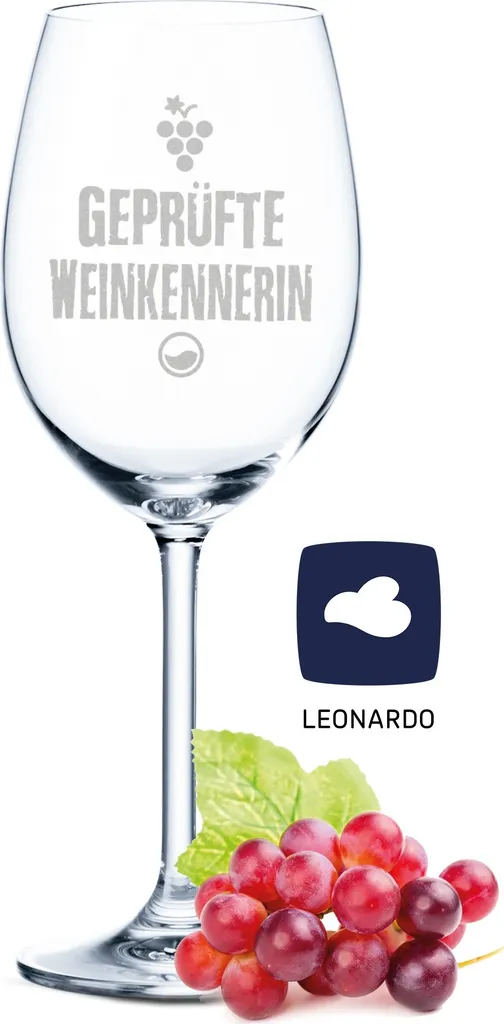 Leonardo Weinglas Mit Gravur - E Weinkennerin - Geschenk Für Hobby-Sommelier & Weinliebhaber - Weingläser - Geburtstagsgeschenk Für Frauen & Männer 3 Leonardo Weinglas Mit Gravur - E Weinkennerin - Geschenk Für Hobby-Sommelier & Weinliebhaber - Weingläser - Geburtstagsgeschenk Für Frauen & Männer