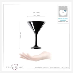 Schwarze Martini Gläser 150ml Set 6-Teilig Aus Glas Cocktailgläser -Pokalserie 644877d7387d51aa7711fbdebe00071d