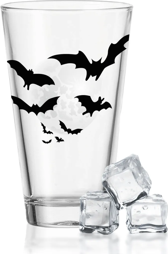 Leonardo Wasserglas Mit UV-Druck "Fledermausschwarm" Für Halloween 3 Leonardo Wasserglas Mit UV-Druck "Fledermausschwarm" Für Halloween