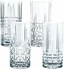 Nachtmann 0097784-0 Longdrinkbecher 'Highland' Kristallglas, 375 Ml, H: 15,1 Cm, ø 7,7 Cm, Transparent, 4-teilig (1 Set) -Pokalserie 69823a93ad24f3d20240226e7d6dde2f