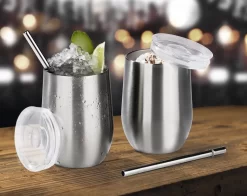 GOURMETmaxx Getränkebecher Inkl. Trinkhalm - 2er-Set -Pokalserie 69b4e5dca5eae3247c39229d90d809eb