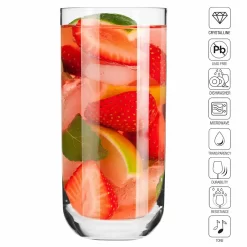 KROSNO Longdrinkgläser Wassergläser Trinkgläser | Set Von 6 | 360 ML | Glamour Kollektion | Perfekt Für Zuhause, Restaurants Und Partys | Spülmaschinenfest -Pokalserie 6ce55bf05caa98ddb0b4ef8d27c2f631