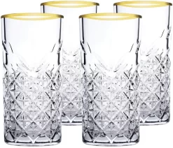 Pasabahce Timeless Golden Touch 4tlg Trinkglas Glas Tumbler 450ml 52800 -Pokalserie 732cbffc5ef09d0222540c4c49daff64