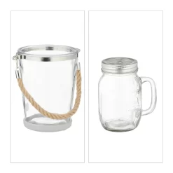 Relaxdays 4 Trinkgläser Mit Deckel Und Zubehör -Pokalserie 787248d1901dc05f05ce5720a19e1de1