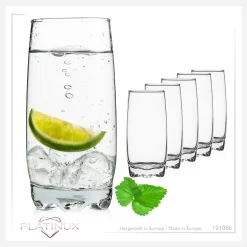 Trinkgläser Set 6 Teilig 350ml Geformter Boden Wassergläser Saftgläser -Pokalserie 791214f879276db4183b5a34b6be794a