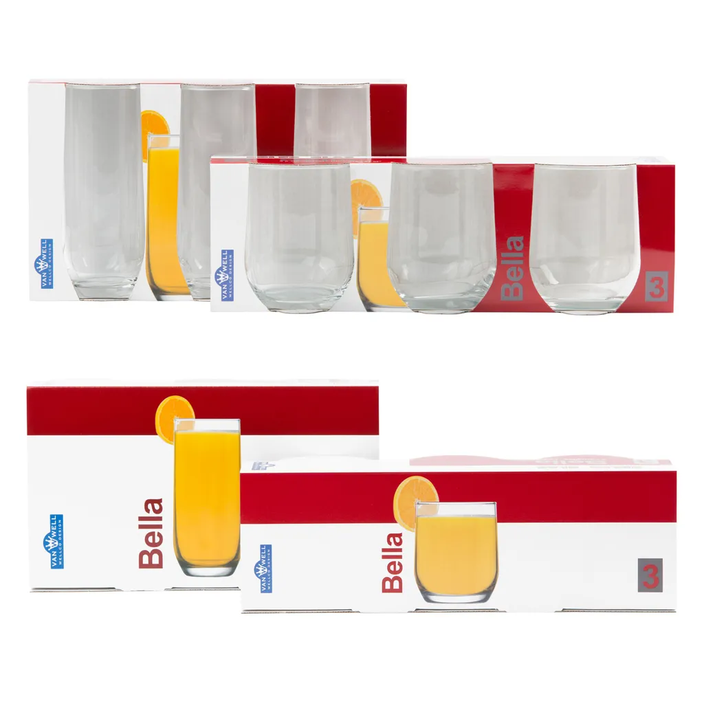 12tlg Gläserset Bella 6x Wasser Trink-Becher 6x Long-Drink Partygläser 310ml Tumbler Glas Gastro 10 12tlg Gläserset Bella 6x Wasser Trink-Becher 6x Long-Drink Partygläser 310ml Tumbler Glas Gastro – Bild 8
