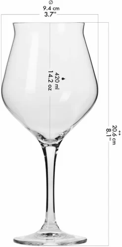 KROSNO Avant-Garde Bier-Tulpen Bier-Gläser, 6er-Set, 420 Ml -Pokalserie 79ec227ba73ea4054ee8a5e2735718cf