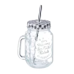 Relaxdays 8er Set Trinkgläser Mit Deckel Kariert -Pokalserie 7ab93bd78e7079c96bb5b668e7be7553