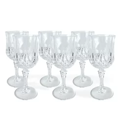 6er Set Kunststoff Weingläser Kristalleffekt 200ml / Ø7x16,5cm