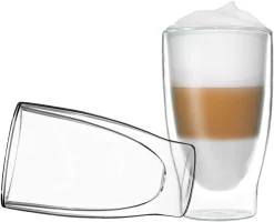 Duos 2x 310ml Doppelwand Latte Macchiato Thermogläser - Set Mit Schwebe-Effekt, Auch Für Tee, Eistee, Säfte, Wasser, Cola, Cocktails Geeignet, DUOS By Feelino -Pokalserie 7d60851fa0e0e8676ea14d61a431f310