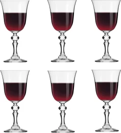 KROSNO Krista Kleine Rotweingläser, 6er-Set, 220 Ml -Pokalserie 7de053334aafabeed6dc0220731ce932