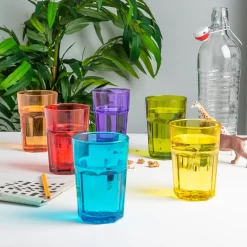 Rink Drink 6 Stück Farbige Gläser Highball-Set - Vibrant Multicolored Partei-Cocktail-Trinken Tumblers - 365ml - 6 Farben -Pokalserie 82729eeea05d157caa554a0d447897cf