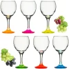 Trinkgläser Bunt Aus Glas Weingläser Mit Buntem Stiel 220ml Set 6-Teilig Getränkeglas Wasserglas Weißweingläser