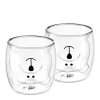 GRÄWE Doppelwandige-Thermogläser, 250ml, 2er Set, Motiv Bär