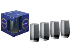 LUMINARC Longdrinkbecher Shiny Graphit 33cl 4er Satz